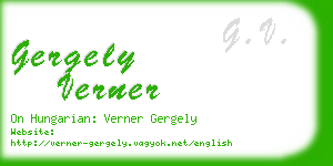 gergely verner business card